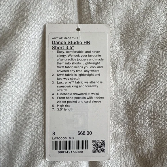 Size 8 Lululemon Dance Studio HR Short 3.5” black shorts - Picture 4 of 4